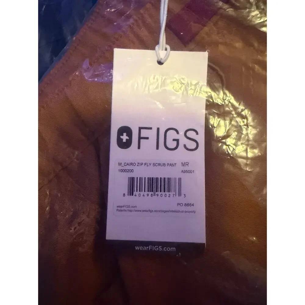 Figs Men's Cairo Zip Fly Scrub Pants NWT Medium Regular Brown